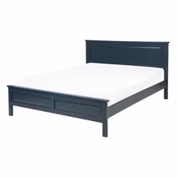 Bed Pine Wood OLIVET 140 x 200 cm (EU Double) Dark Blue