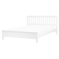 Bed Pine Wood MAYENNE 160 x 200 cm (EU King Size) White