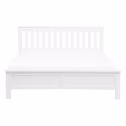 Bed Pine Wood MAYENNE 140 x 200 cm (EU Double) White