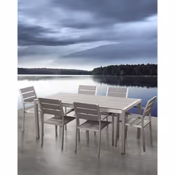 Set of 6 Garden Chairs VERNIO Grey - Additional view 4