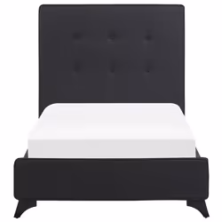 Fabric EU Single Size Bed Black AMBASSADOR