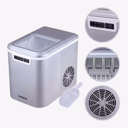 Arebos 4260627422371 ice cube maker Portable ice cube maker 12 kg/24h 120 W Silver - Additional view 4