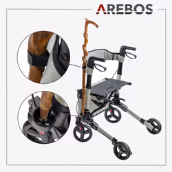 Arebos 4260627424016 walker/rollator Grey - Additional view 6