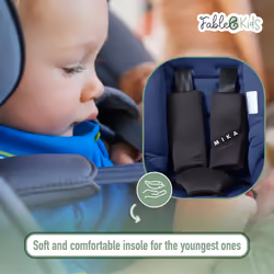 FableKids Child Car Seat | 5-Point Safety Harness | Group 1+2+3 for 9-36kg | Adjustable Headrest |Removable Backrest | Adjustable | Blue