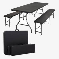 Arebos 4260627425938 outdoor table Black