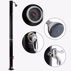 Arebos AR-HE-SD20LF shower system Black - Additional view 4