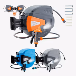 AREBOS Hose Pipe Reel | 30 m Swivel Hose Reel | Wall Hose Box with Locking Stop | Includes Wall Bracket | Automatic Reel Mech ...