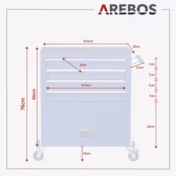Arebos 4260627427444 service cart Blue