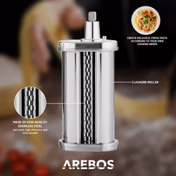 AREBOS Accessories for food processor | Fettuccine cutter for kitchen machine  & food processor