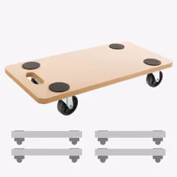AREBOS dolly 4 pieces | up to 200 kg load capacity | incl. rubber pads | transport dolly furniture dolly transport aid for mo ...