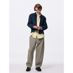 Gu By Uniqlo Barrel Leg Work Pants  Standard Length 70.5 To 74.5 Cm - 09 BLACK/M