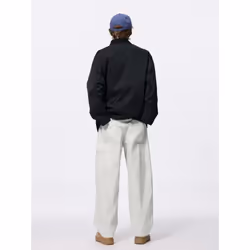 Gu By Uniqlo Barrel Leg Work Pants  Standard Length 70.5 To 74.5 Cm - 09 BLACK/M