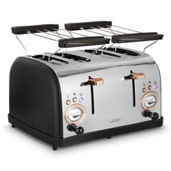 Lauben LBN4ST1500BC toaster 6 4 slice(s) 1500 W Black, Stainless steel