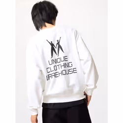 Uniqlo Japan Uniqlo Logo Sweatshirt - 00 WHITE/XL