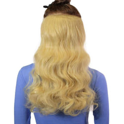hair2heart Synthetic Hair Clip-In Extensions, 1-Piece, 60 cm, Colour #15 Golden Blonde
