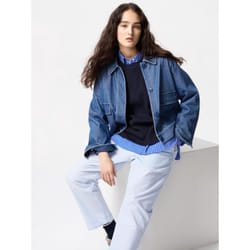 Uniqlo Japan Cotton Relaxed Ankle Pants - 61 BLUE/XXL