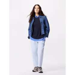 Uniqlo Japan Cotton Relaxed Ankle Pants - 61 BLUE/XL