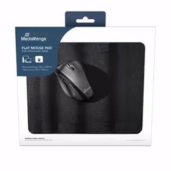 MediaRange Flat mouse pad. 250 x 220 x 3mm. blackMediaRange mousepads are the perfect addition to your workspace. Our flat mo ...