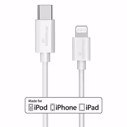MediaRange Apple Lightning® to USB Type-C® Charge and Sync Cable 1.0m. WhiteCrafted with precision. our Apple Lightning to US ...