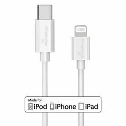 MediaRange MRCS215 USB cable USB 2.0 1 m USB C USB C/Lightning White