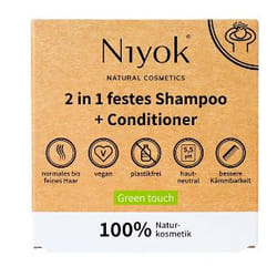 Niyok 2 In 1 Festes Shampoo + Conditioner 80 g Solid shampoo Non-professional Unisex