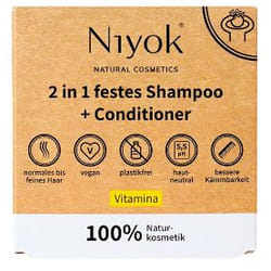 Niyok 2 In 1 Festes Shampoo + Conditioner - Vitamina 80 g Solid shampoo Non-professional Unisex