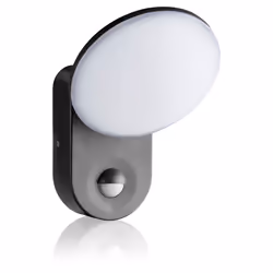 SEBSON Wall light with motion detector 15W, Outdoor wall lighting, Anthracite, White, Plastic, Polycarbonate (PC), IP65, Faca ...