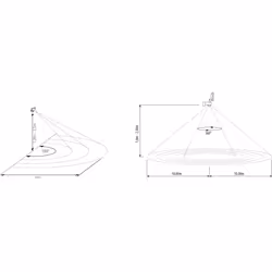 SEBSON Wall light with motion detector 19W