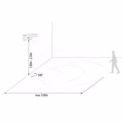 SEBSON Wall light with motion detector 15W