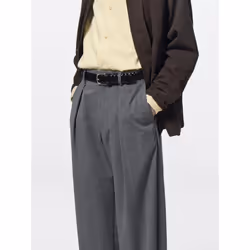 Gu By Uniqlo Barrel Leg Slacks  Pattern - 69 NAVY/3XL