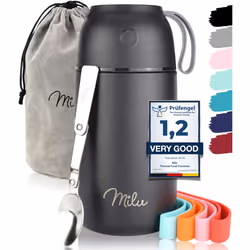Milu Thermo Food Flask - 300, 440, 450, 650, 800ml - Stainless Steel Insulated Container - Lunchbox - Jar with Spoon for hot ...