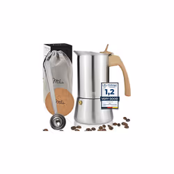 Espresso Maker Induction Hob | 2, 4, 6, 9 Cup | stainless steel Espresso Pot, Stovetop Moka Pot, Coffee Maker, Set including ...