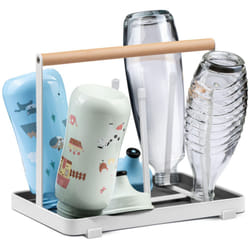 D&D Living All-in-One Bottle Holder for SodaStream - Drying Rack for Bottles of All Kinds: Duo  Crystal  Easy  Drinking and Baby Bottles - Universal D