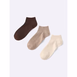 2/ONE SIZE) Gu By Uniqlo Ribbed Collar Short Socks 3p - 81 MULTI(PATTERN