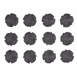 Offgridtec Pack of 12 Child lock for socket protection, plug-in socket caps, black