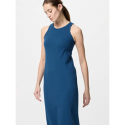 Uniqlo Japan Ribbed Bra Dress Long - 66 BLUE/S