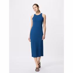 Uniqlo Japan Ribbed Bra Dress Long - 66 BLUE/S
