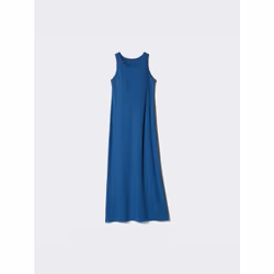 Uniqlo Japan Ribbed Bra Dress Long - 66 BLUE/S