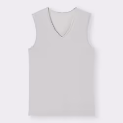 Gu By Uniqlo Style Dry Mesh V Neck Tee  sleeVeless - 09 BLACK/M
