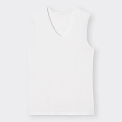 Gu By Uniqlo Style Dry Mesh V Neck Tee  sleeVeless - 00 WHITE/3XL