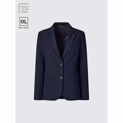Uniqlo Japan Stretch Tailored Jacket  Set Up  Xxl - 69 NAVY/65