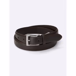Gu By Uniqlo Leather Side Stitch Belt Adjustable - 36 BROWN/ONE SIZE