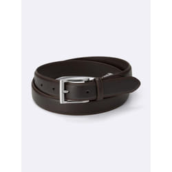Gu By Uniqlo Leather Side Stitch Belt  Adjustable - 36 BROWN/ONE SIZE