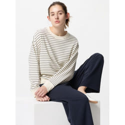 Uniqlo Japan Ultra Stretch Set Long Sleeve - 01 OFF WHITE/XXL