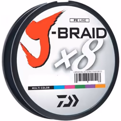 Daiwa J Braid 300m 8 Strand Round Braid Line 30lb Multi Color