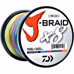 Daiwa J Braid 300m 8 Strand Round Braid Line 30lb Multi Color