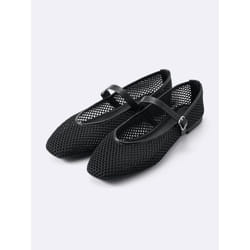 Gu By Uniqlo Mesh Mary Jane Shoes - 09 BLACK/XL