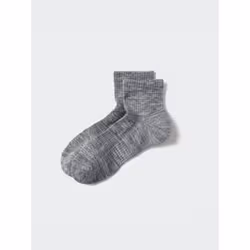 Uniqlo Japan Half Sock Pile - 08 DARK GRAY/2729