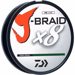 Daiwa J Braid 300m 8 Strand Round Braid Line 120 Lb Dark Green