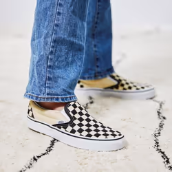 Vans Slip On Vn000eyebww Blk Wht Chk Wht - 240